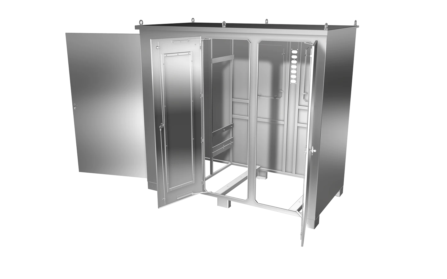 Schutzschrank mit Innenrahmen und abnehmbarem Dach